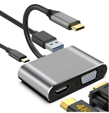 convertidor de USB C  a HDMI  4 en 1