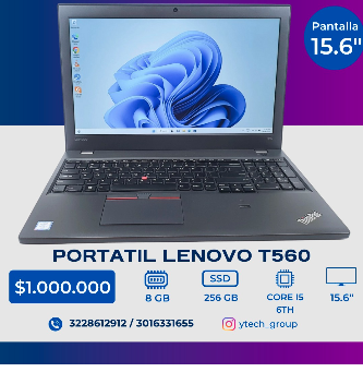 Portátil Lenovo T560 15.6"
