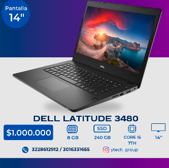Portátil Dell latitude 3480 14"