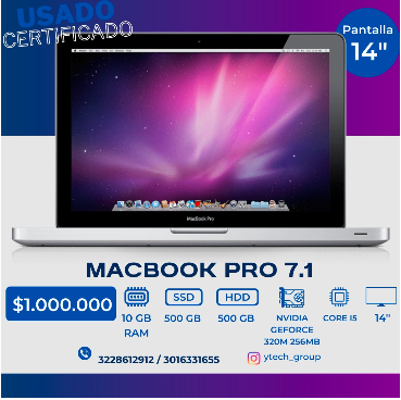 Portátil MacBook pro 7.1 14"